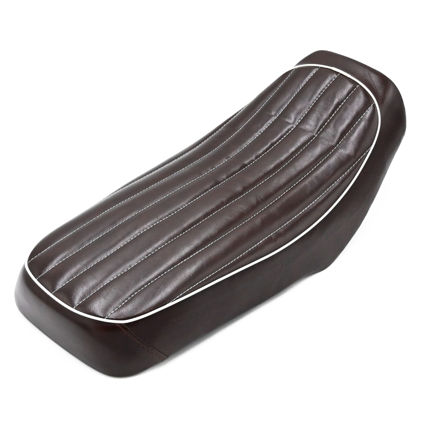 GN125 GN125H GN125-2F シート バイピング ブラウン ホワイトバイピング カスタム パーツ バイク 茶 ドレスアップ レトロ