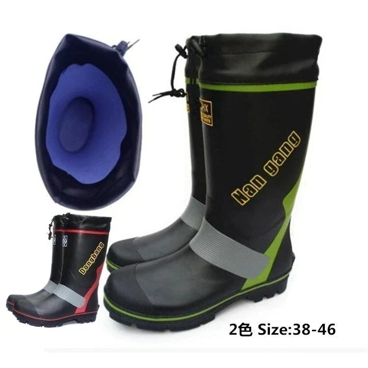 靴雨雨靴長靴メンズレインシューズロングレインブーツゴム安全靴作業靴耐久防滑釣り用大きいサイズ 6,460円