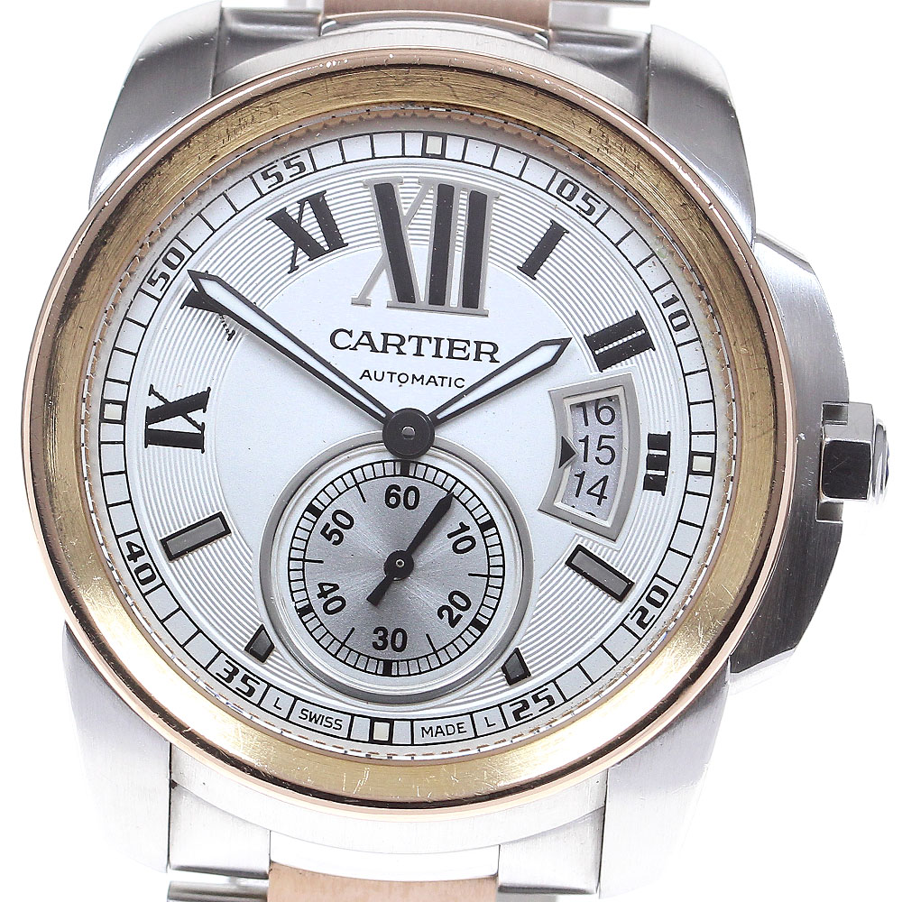 カルティエ CARTIER W7100036 カリブル ドゥ カルティエ PGコンビ 自動巻き メンズ 保証書付き_820740【中古】