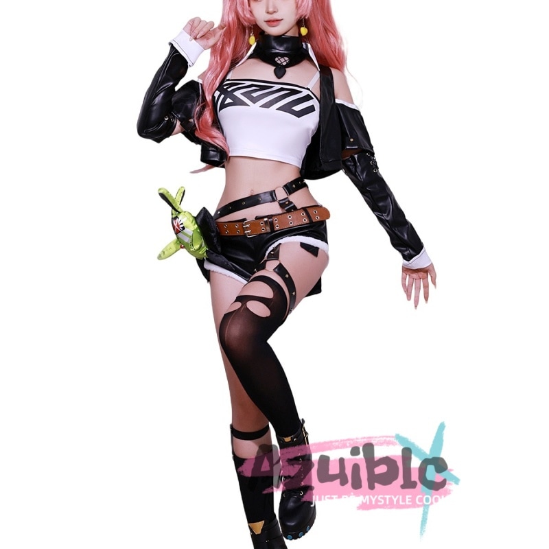 Azuiblc ゼンレスゾーンゼロ ニコ・デマラコスプレ衣装 イヤリング+ネックレス付属 ウィッグ/靴セット コスパ最強