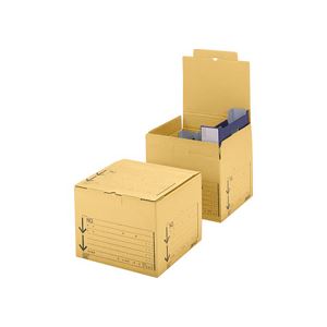 (まとめ）ライオン事務器 文書保存箱（強化タイプ）B4＆データ用 内寸：W420×D395×H300mm SC-11 1個 (×15セット)