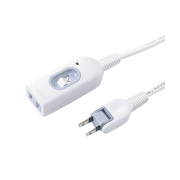 (5個セット) サンワサプライ 中間スイッチ付延長コード 2m TAP-B7-2NX5