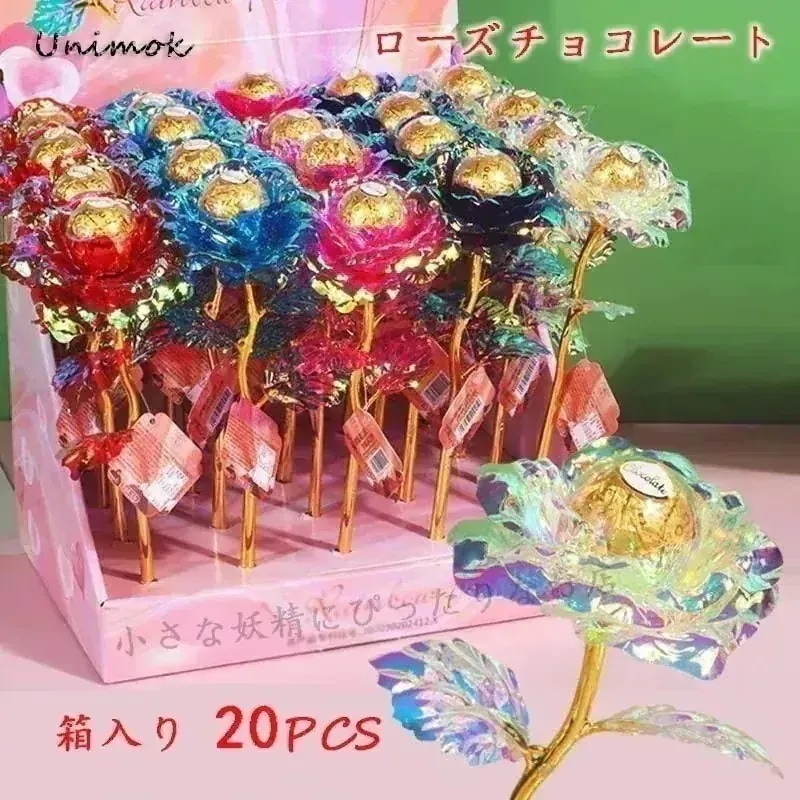 6/11PCS ローズ チョコレート ブーケ キャンディ 七夕 バレンタイン イベント 彼氏彼女 誕生日 プチギフト 誕生日プレゼント