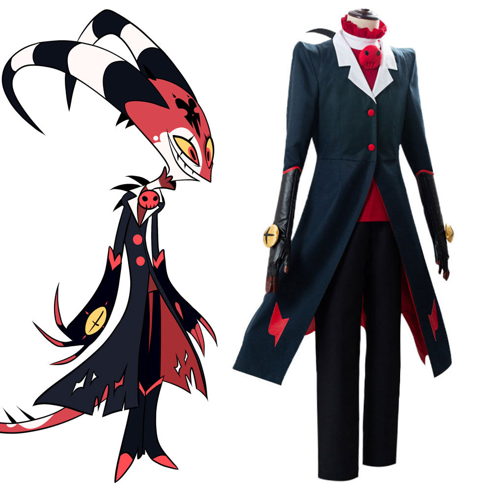 ヘルヴァ ボス Boss Blitzo ハズビン・ホテル Hazbin コスプレ衣装 【角靴追加可能 】コスチューム コスプレ ハロウィン コスプレ仮装 コスチューム 文化祭