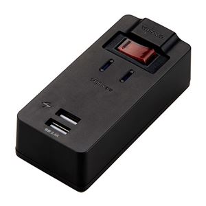 (10個セット) YAZAWA ブレーカースイッチ付1AC2USB2.4A ブラック H6BKS3102UBKX10