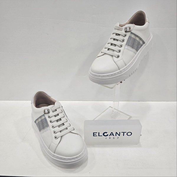 女性チェックストラップ 厚底スニーカー LCHSWSFH82U413 10 JE1 JJ