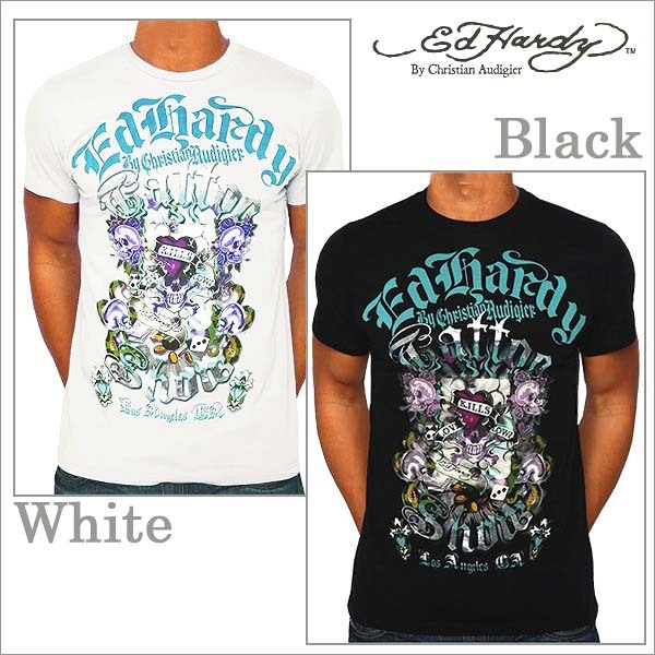 Ed Hardy エドハーディー メンズ　ラブキル ギャンブルツアー Tシャツ