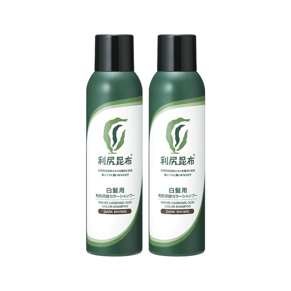 Sastty (サスティ) 【白髪用】利尻 炭酸 カラーシャンプー (ダークブラウン) 180g×2本セット