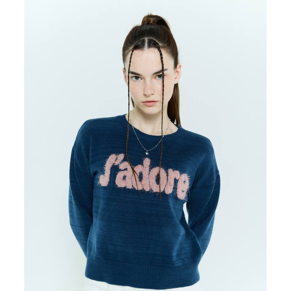 LARTIGENT L6 JADORE MIX ニット(ブルー)