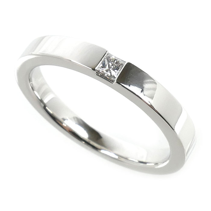 HARRY WINSTON ハリーウィンストン Pt950プラチナ プリンセスカット マリッジ リング・指輪 WBDPPCBZS10-095 ダイヤモンド0.11ct 19.5号 8.7g レディース