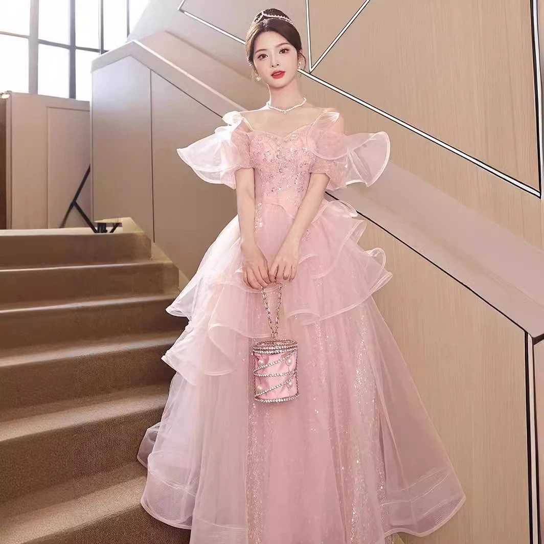 ピンクイブニングライトドレス女性らしさ声楽音楽検定成人式 5,211円