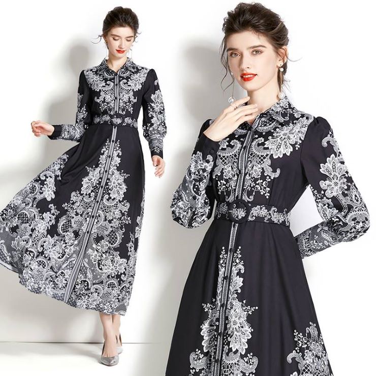 【5,022円クーポン利用で 9/20まで】 長袖オープンカラーロングワンピース ワンピース 結婚式 ワンピ 二次会 入学式 入園式 卒業式 大人 上品 OL レディース 春 夏 秋 冬