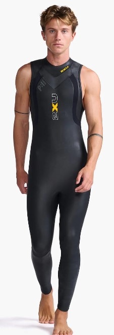 2XU MW4992C-BLK/AMB-L メンズ トライアスロン用ウェットスーツP:1 プロペルスリーブレス（BLK/AMB・サイズ：L） MW4992CBLKAMBL