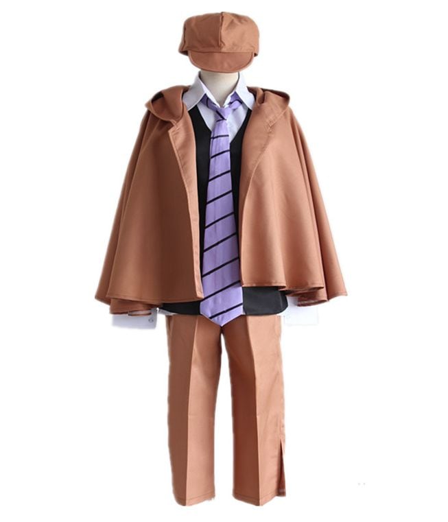 文豪ストレイドッグス 風 文スト 江戸川乱歩 コスチューム コスプレ衣装 5点セット サイズ S―XL