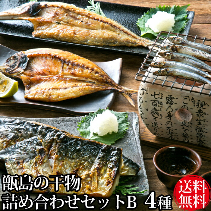 ギフト 甑島の干物詰め合わせＢ 国産 こしき島 鹿児島産 干物セット 塩干し おつまみ ギフト キビナゴ サバ アジ カマス 贈り物 お土産 お歳暮 御歳暮【送料無料】 父の日