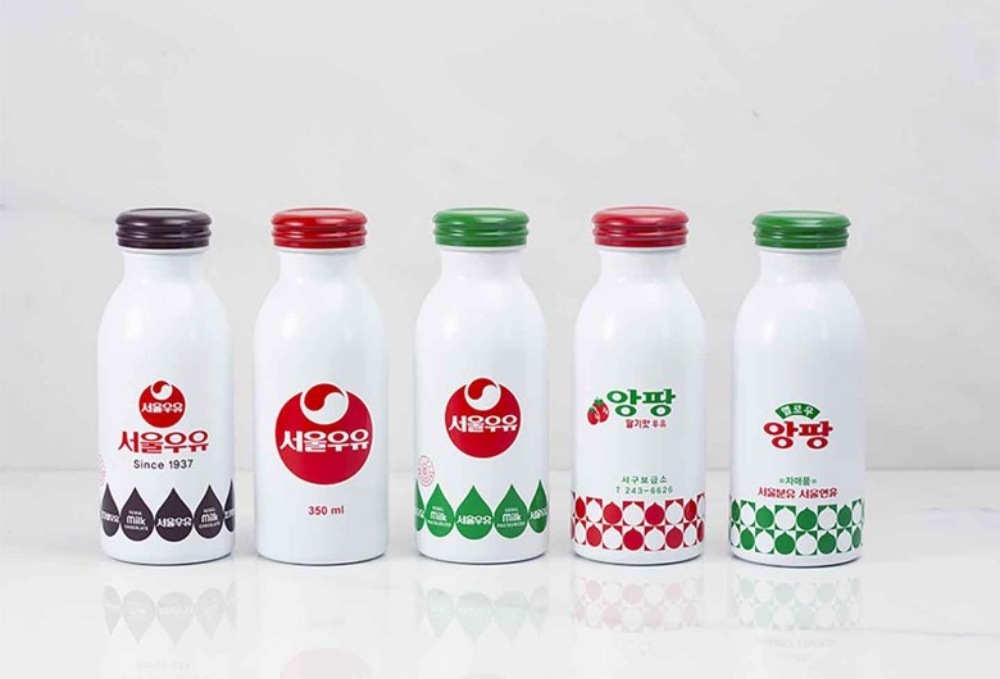 [ソウル牛乳][無料配送][5種類][韓国2021md韓国]レトロ 保温 保冷 タンブラー 350m