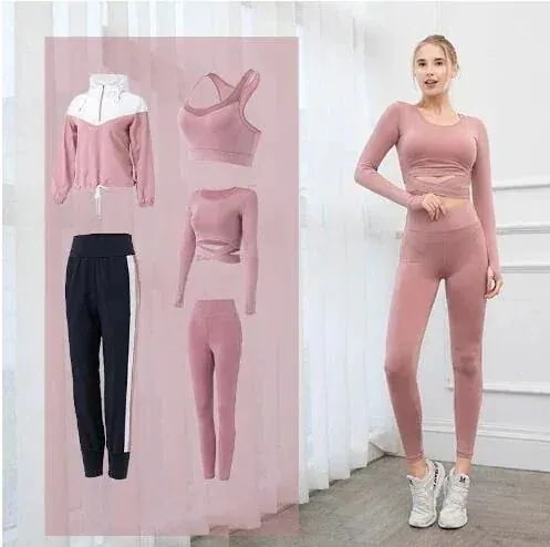 7点セット最新のヨガスポーツスーツ女性の速乾性のあるファッションジムスーツランニングスポーツ30%までに制限 5,338円