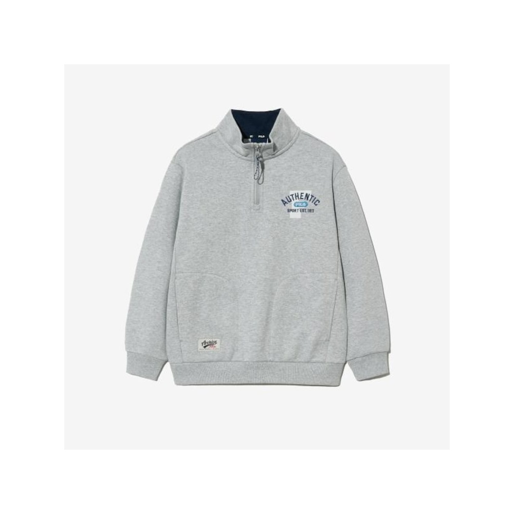 [FILA KIDS] 起毛ハーフスリーブスウェットシャツ (FK2POG4402X_MLY) Q0ZFK2POG4402XLY