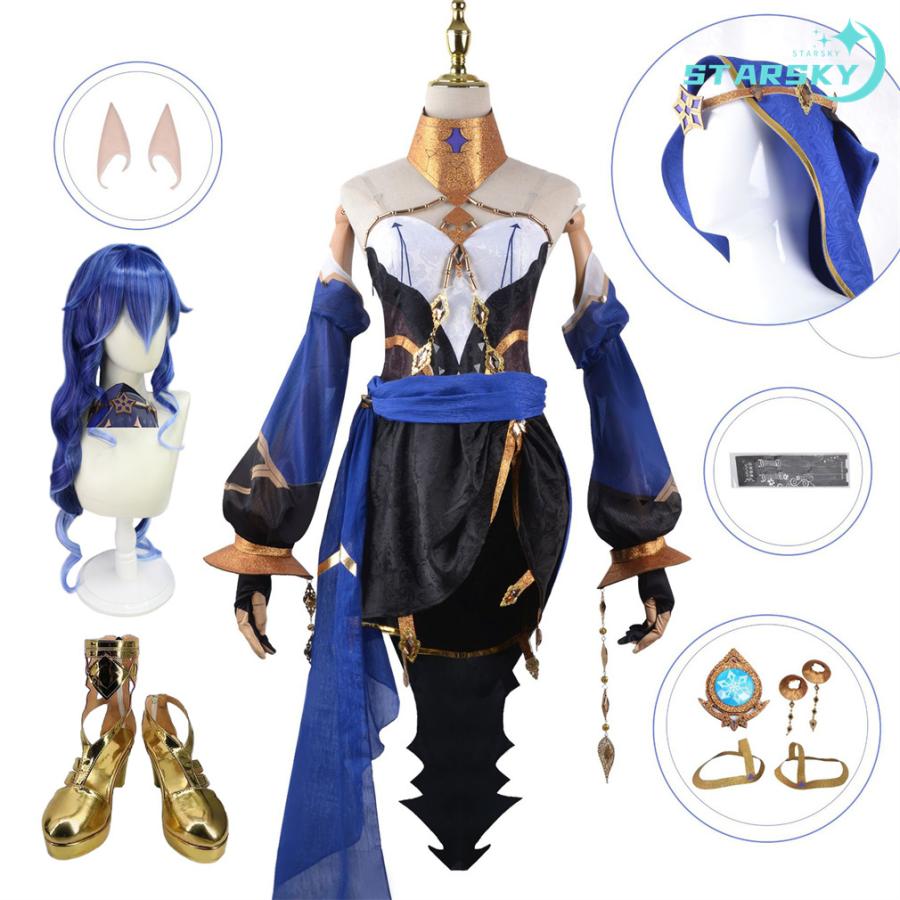 工場直販 急速出荷 原神 げんしん genshin レイラ Layla 風　コスプレ衣装 　ウィッグ 靴　コスプレ服　コスチューム　服 ハロウィン イベント