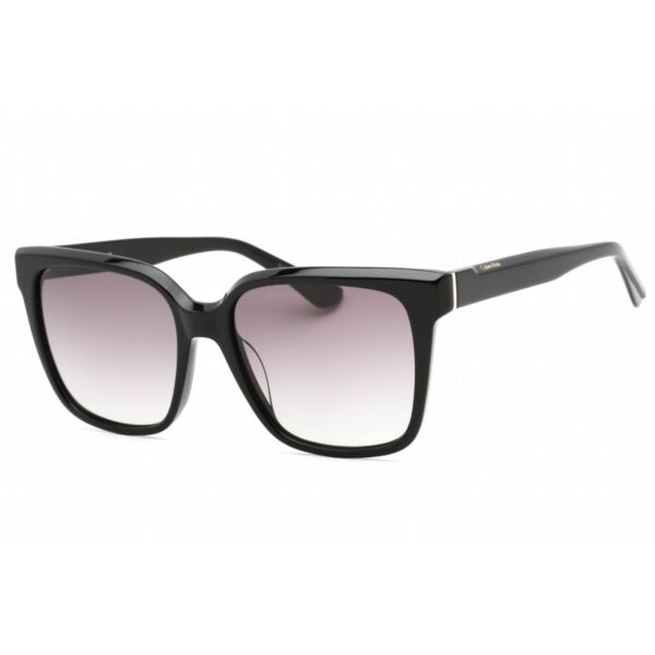 サングラス Calvin KleinWomens Sunglasses Black Plastic Grey Gradient Lens CK21530S 001