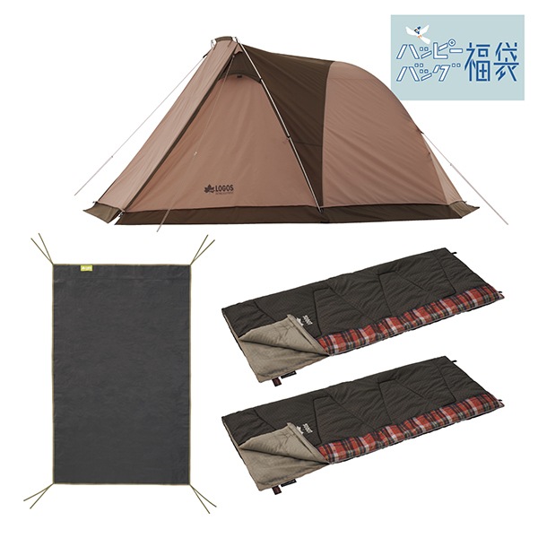 2024年福袋 Tradcanvas リビングDUO-BA + テントぴったりグランドシートDUO + 丸洗いスランバーシュラフ0 2 セット