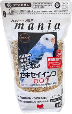 他サイト： 黒瀬ペットフード　ｍａｎｉａ　セキセイインコ　１Ｌ　鳥　フード　エサ　餌　皮つき　皮付　プロショップ専用　ＣＲＣ55―20―10―20―10の商品画像