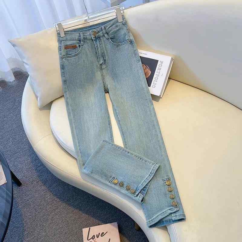 レディース ファッション カジュアル おしゃれ シガレットパンツ 春夏 スモール ナイン ジーンズ 軽量 涼しい カラー ハイウエスト スリム ナロー ストレート パンツ