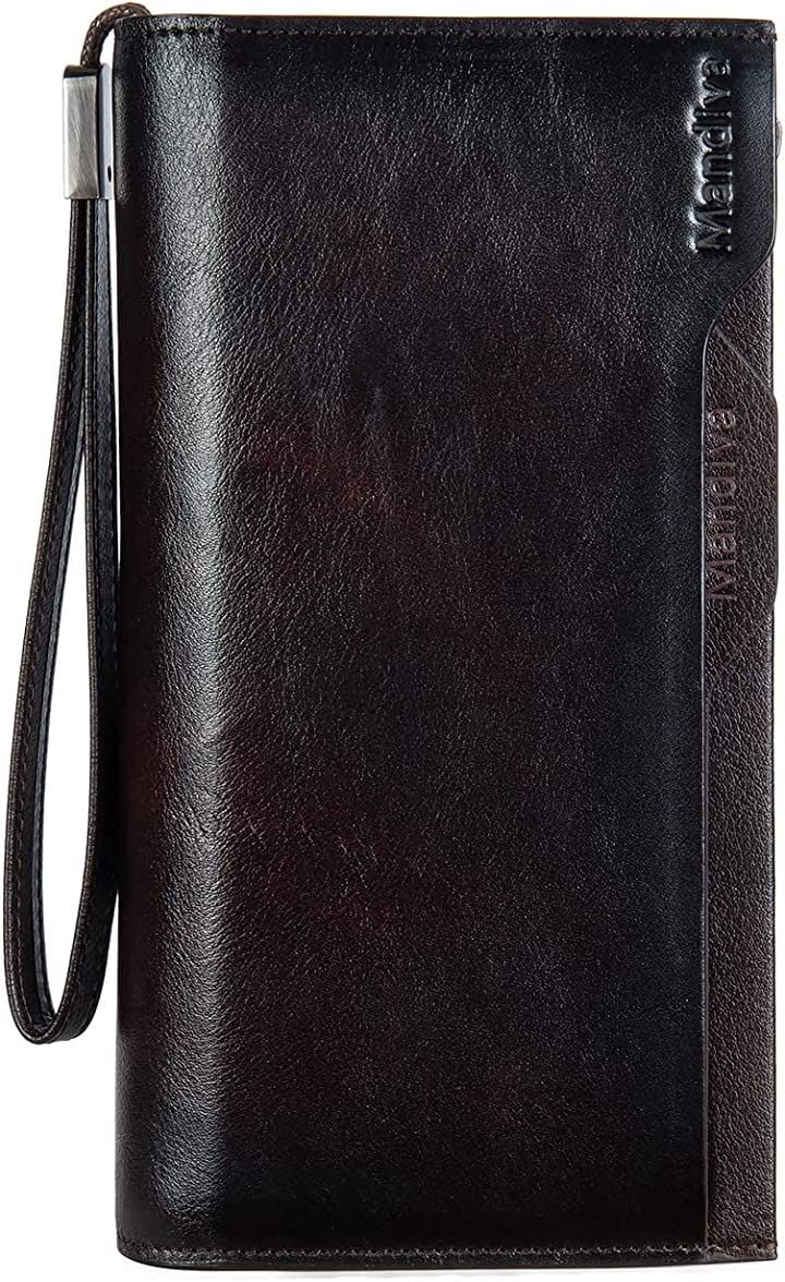 財布 メンズ 長財布 本革 ハンドバッグ セパレート型 小銭入れ(ブラウンータイプ02)