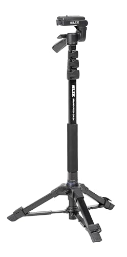 一脚兼簡易三脚 スタンドポッドGX-N 4段レバーロック式 3ウェイ雲台 クイックシュー式 217122 ブラック