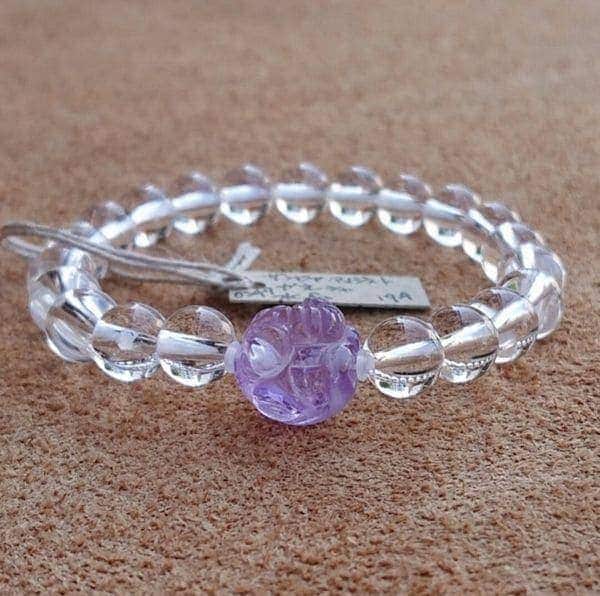 ブレスレット レディースアクセサリー アクセサリー ファッション ザンビア産アメジスト ガネーシャ