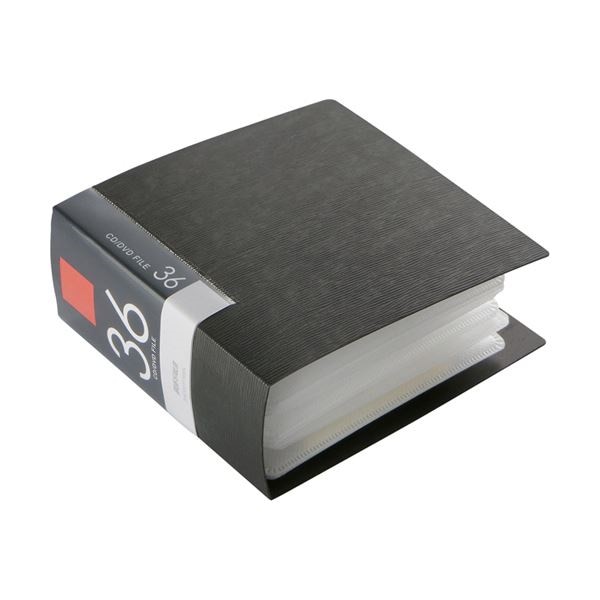 100 ％品質保証 36枚収納 ブックタイプ バッファローCD&DVDファイルケース （まとめ） ブラック 30セット 1個 BSCD01F36BK 記録メディアケース