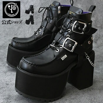 【公式SHOP特典キズ補修液付】 ヨースケ ブーツ 厚底 メンズ 13cm ヒール ブラック