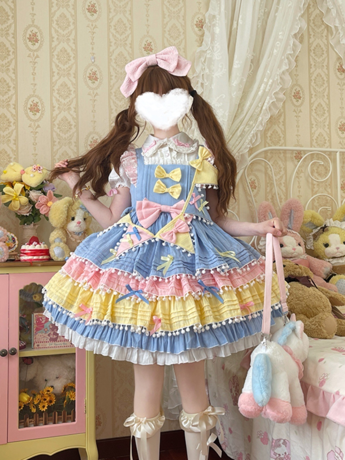 妖精の恋人ロリータサスペンダースカートかわいいキャンディーロリータスカート