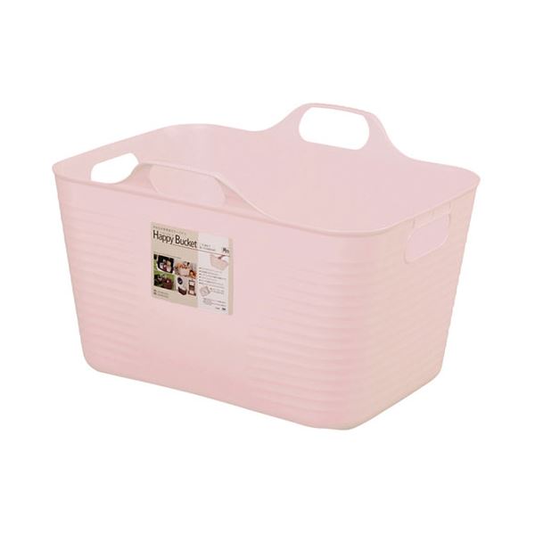 (5セット) ヒマラヤ化学 ハッピーバケット 角 Mサイズ ピンク MMT50862X5