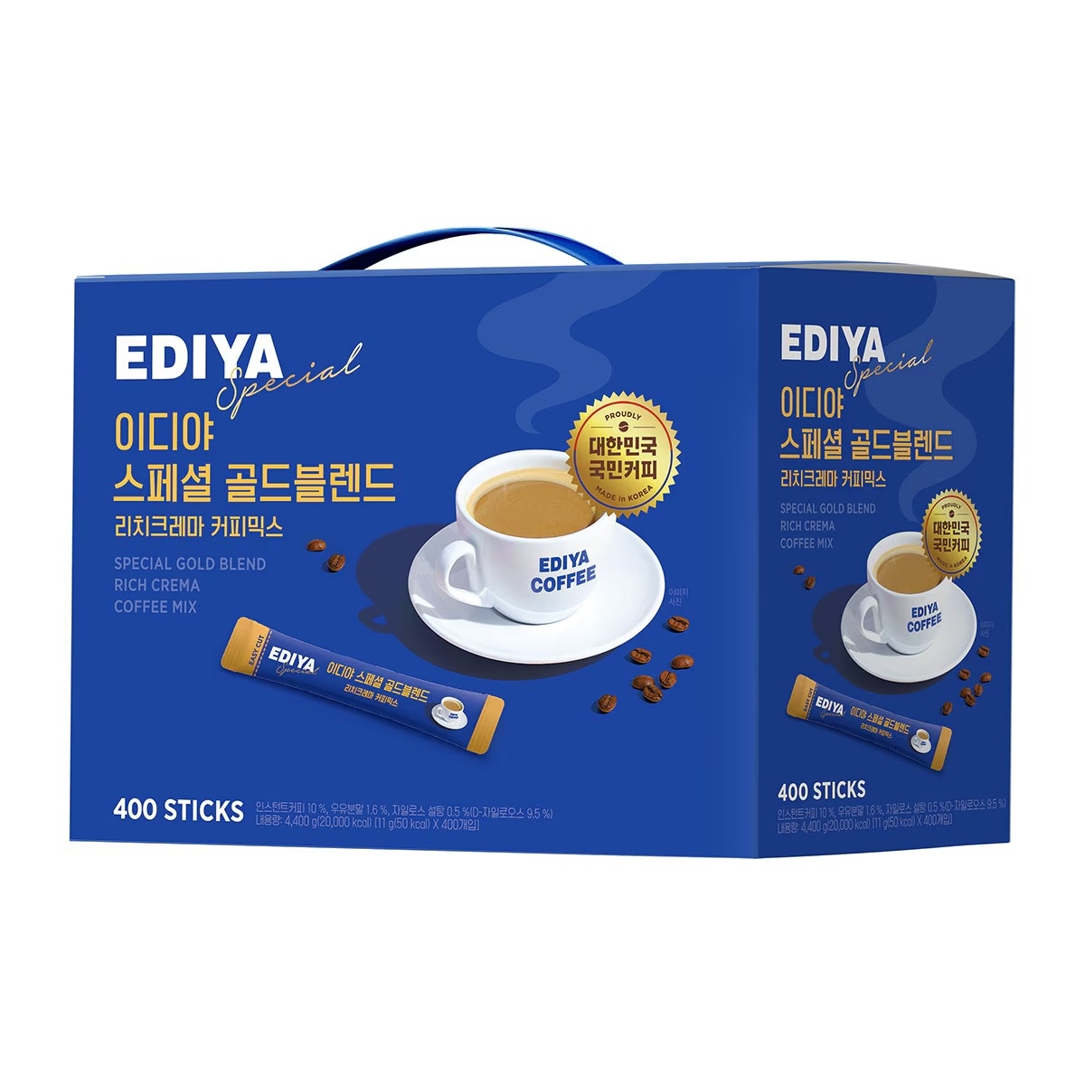 [韓国コーヒー] コーヒーミックス スペシャルゴールドブレンド リッチクレマ 11g×400個入り スティック型 韓国人気インスタントコーヒー マイルドブレンド クリーミー お湯を注ぐだけ