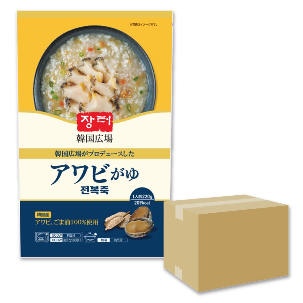 韓国広場 アワビ粥 220g 40袋セット / 韓国式お粥 おかゆ レトルトお粥 即席食品 レトルト