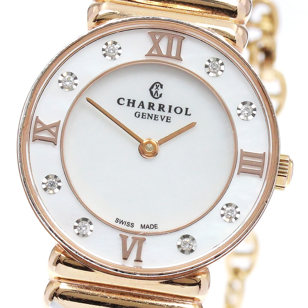 フィリップ・シャリオール PHILIPPE CHARRIOL Ref.028/3 サントロペ 8Pダイヤ クォーツ レディース _882610【中古】