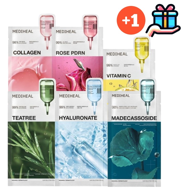 [韓国人気BEST60枚] 大容量 顔パック ティーツリー ヒアルロン酸 water ビタコラーゲン ローズ マデソサイド 60枚+追加贈呈 6枚 計66枚 フェイスパック 韓国コスメ 正規品