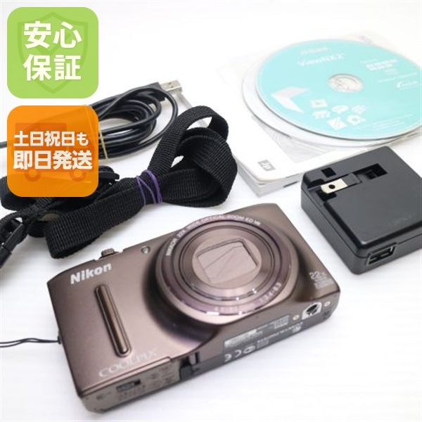 美品 COOLPIX S9500 セピアブラウン デジカメ Nikon 57