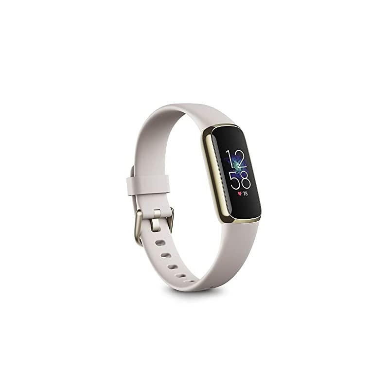 Fitbit Luxe トラッカー フィットネストラッカー ルナホワイト/ソフトゴールド [5日間以上のバッテリーライフ/スマートウォッチ]