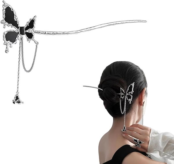 Qoo10] 簪 かんざし 蝶々髪飾り 发簪 ヘアアク