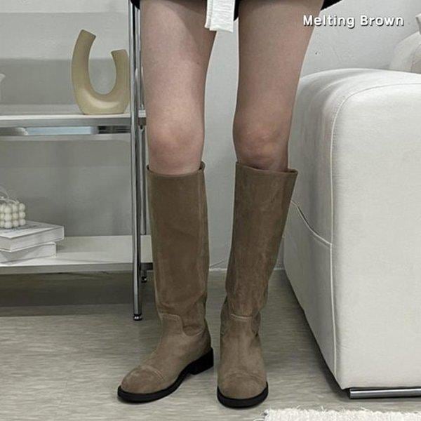 女性用冬ブーツ スエード ロングブーツ K38