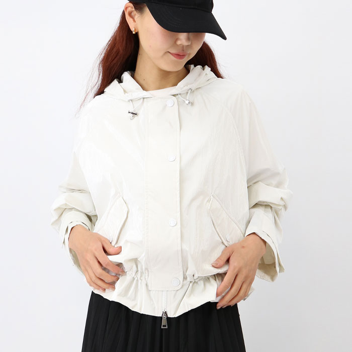 TIYA GIUBBOTTO 1A00105 53A3H 001/WHITE ティヤ フード ブルゾン ジップアップ