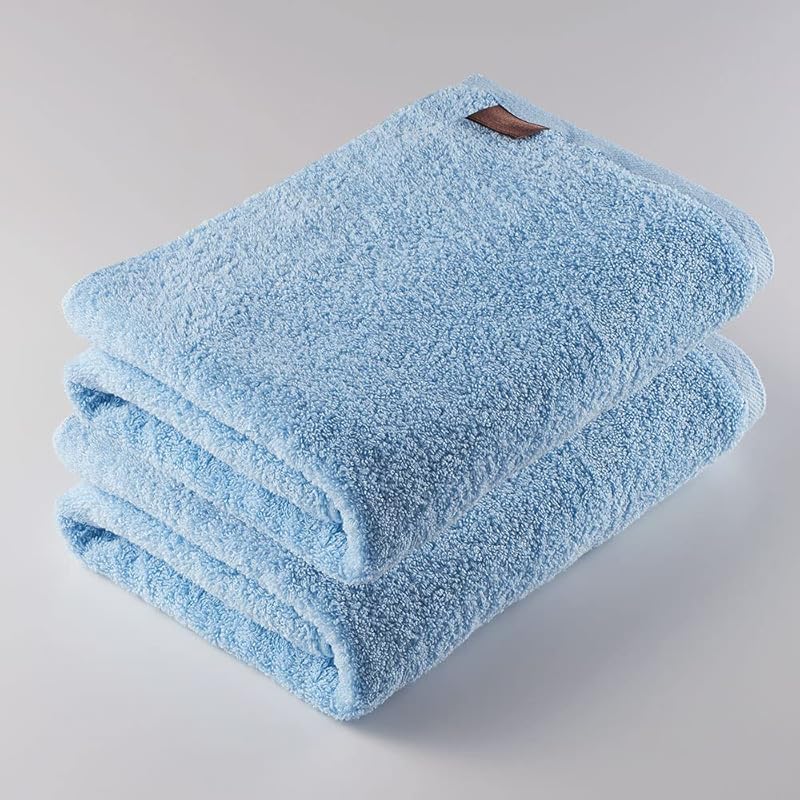 即納：The LAST TOWEL 和花コレクション バスタオル 2枚セット 60×120cm みずいろ