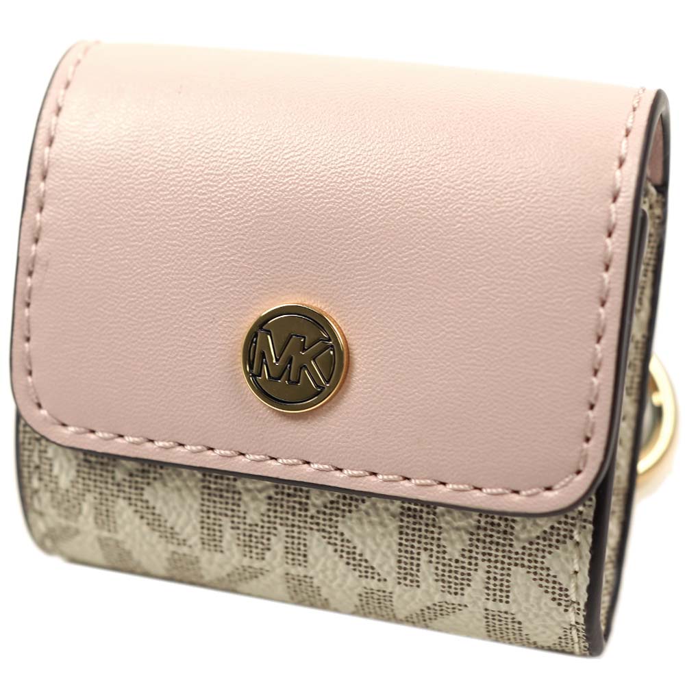 マイケルコース キーホルダー エアーポッズ用ケース AirPods用ケース イヤホンケース レディース MICHAEL KORS 35F0GTVL0B PWDBLSHMLT POWDER BLUSH