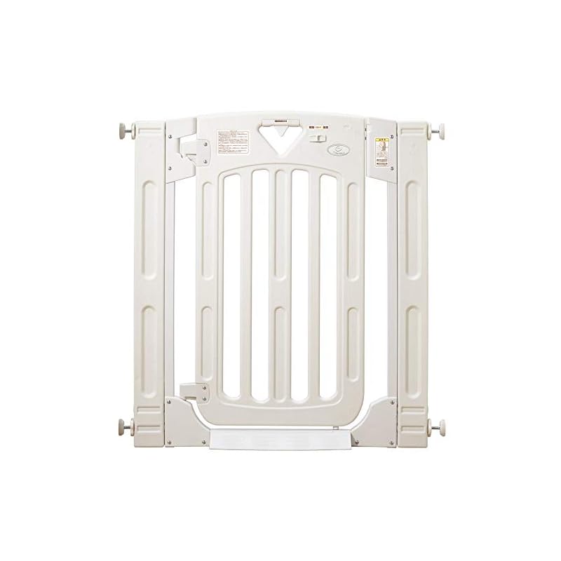 【即日発送】日本育児 ベビーゲート/ペットゲート スマートゲイトII ミルキー 扉付き 突っ張りタイプ 幅木よけ ハイタイプ 高さ91cm ダブルロック 拡張可能 キッチン 玄関 浴室 扉開放 両開き