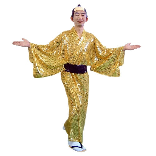 コスプレ 仮装 スパーク着流し 【 時代劇 余興 大人用 メンズ パーティーグッズ コスチューム ハロウィン 衣装 和風 男性用 】