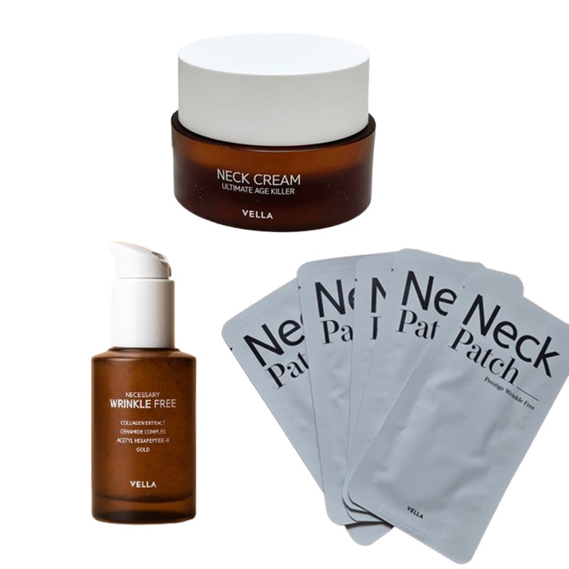 首シワケアセット(ネッククリーム50ml + ネックエッセンス50ml + ネックパッチ5枚)