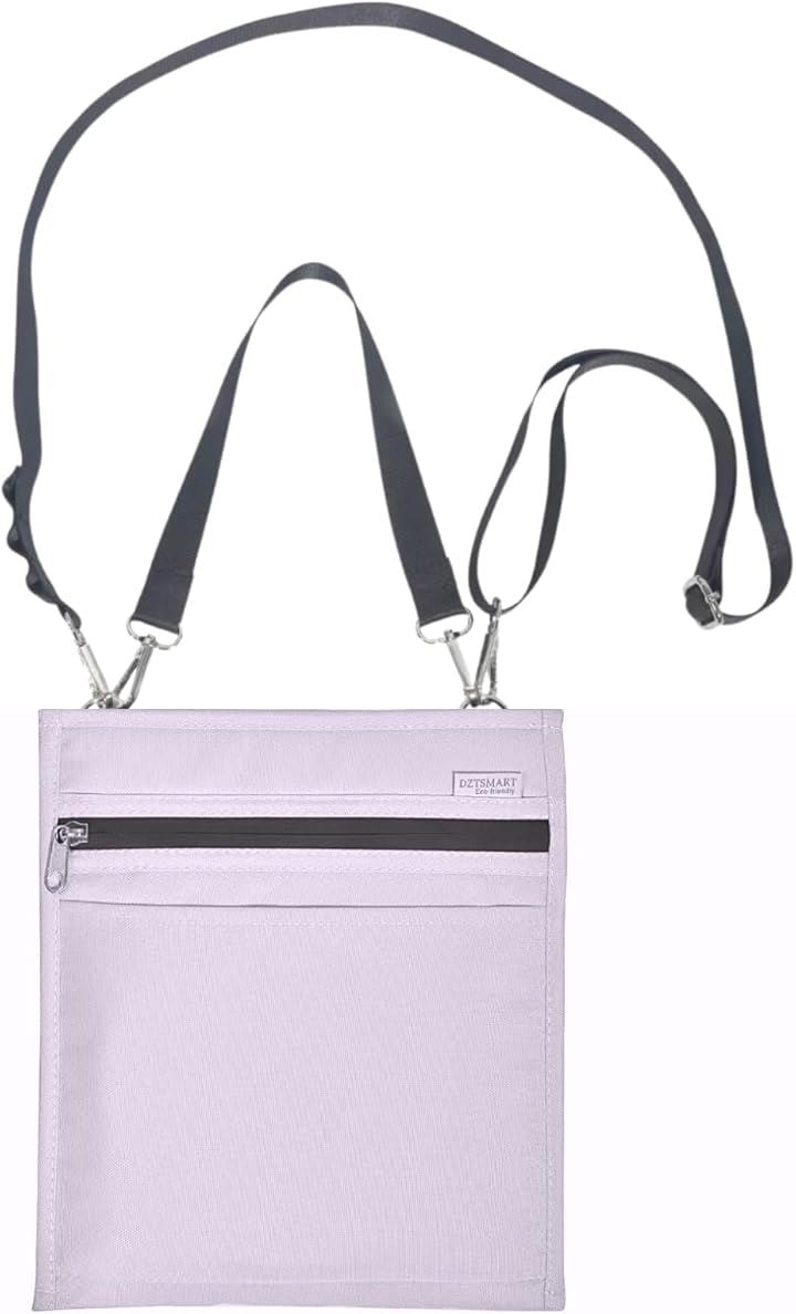 保冷サコッシュ 縦型 防撥水 防水ジップ 多機能ショルダーバッグ メンズ/レディース対応 軽量 3層断熱 スマホ2台収納 アルミ保冷層 軽量160g 5色展開(グレー, ミディアム)