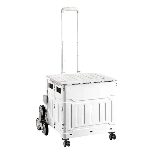 階段を昇り降りできる キャリー 4輪 クルーザー 折り畳み式 カート 50L 軽量 静音設計 ボックス コンテナ キャンプ 旅行 CARYCRUS